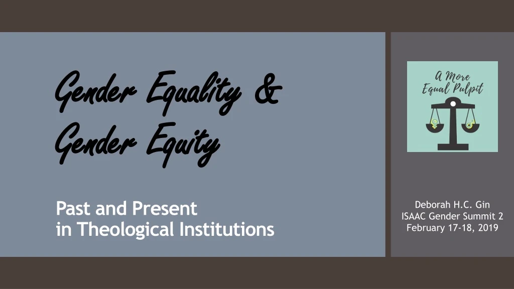 gender equality gender equity past and present in theological institutions