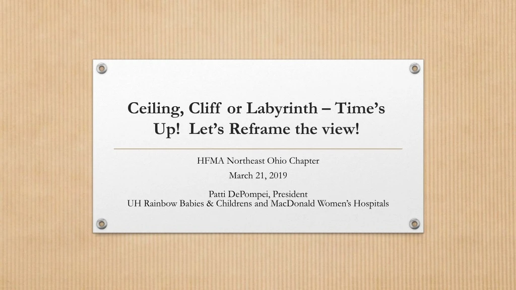 ceiling cliff or labyrinth time s up let s reframe the view