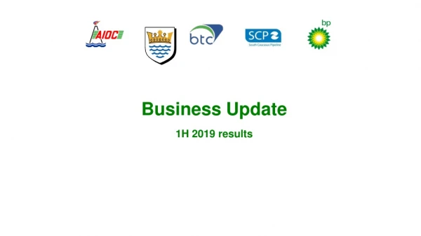 Business Update 1 H 201 9 results
