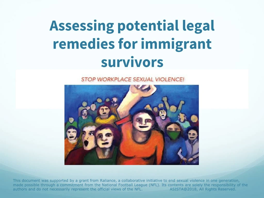 assessing potential legal remedies for immigrant survivors