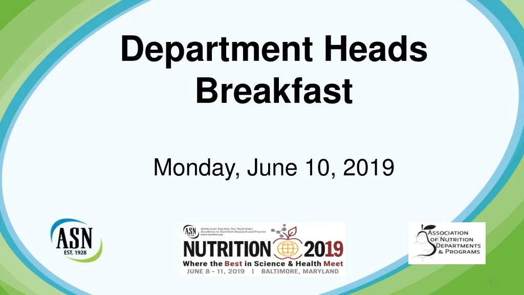 d epartment heads breakfast monday june 10 2019