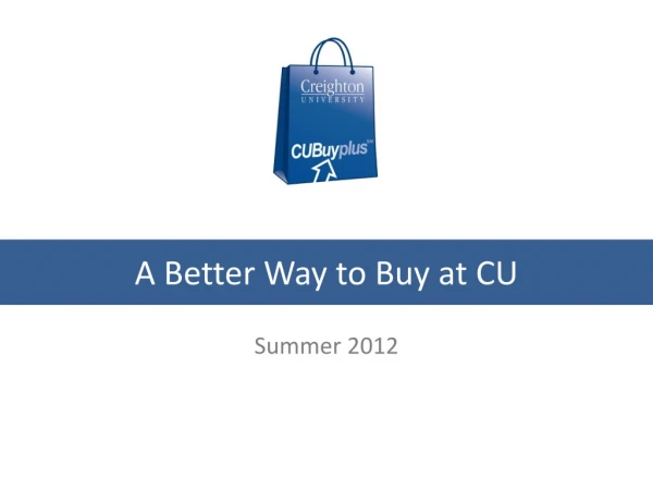 A Better Way to Buy at CU