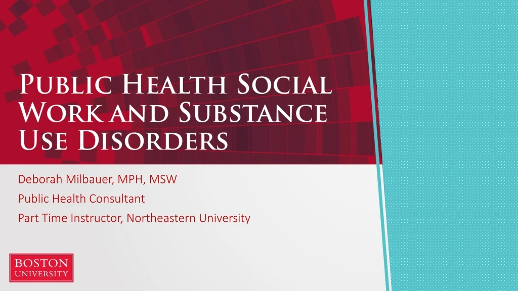 public health social work and substance use disorders