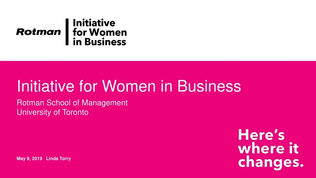 initiative for women in business