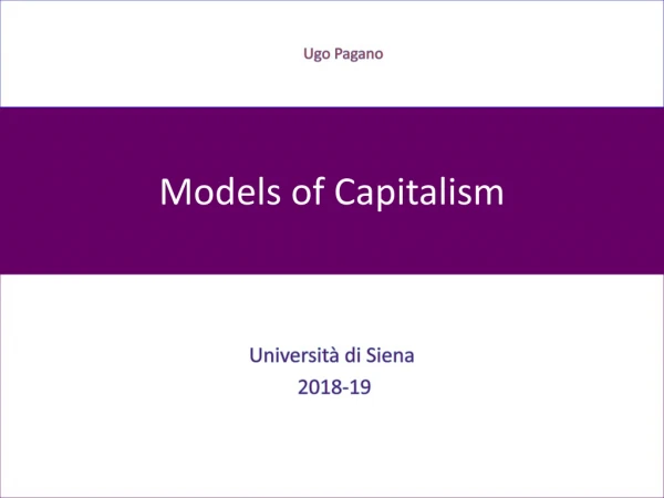 Models of Capitalism