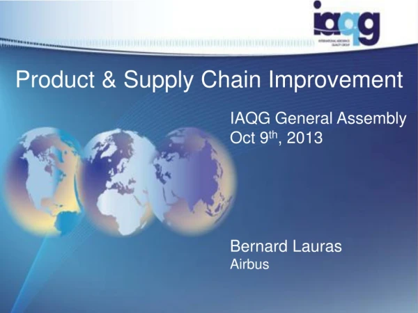 Product &amp; Supply Chain Improvement