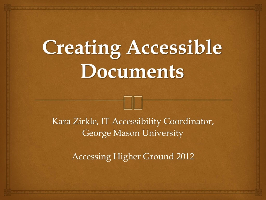 creating accessible documents