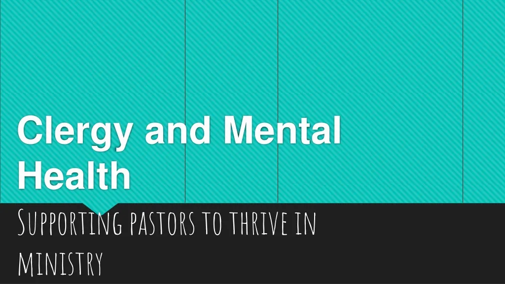 clergy and mental health