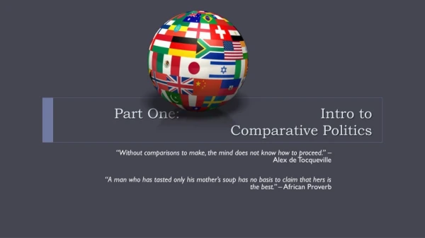 Part One: Intro to Comparative Politics
