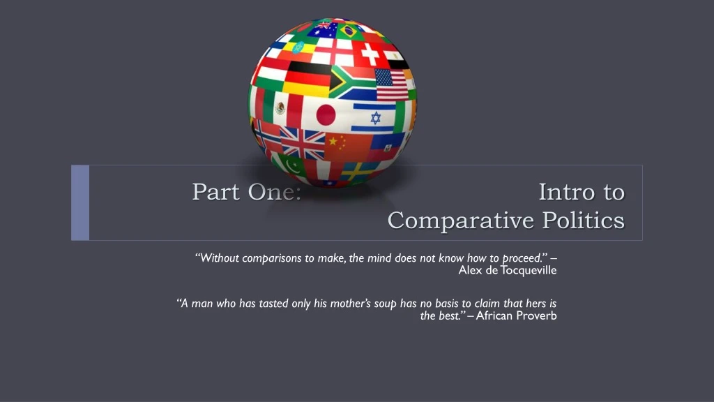 part one intro to comparative politics