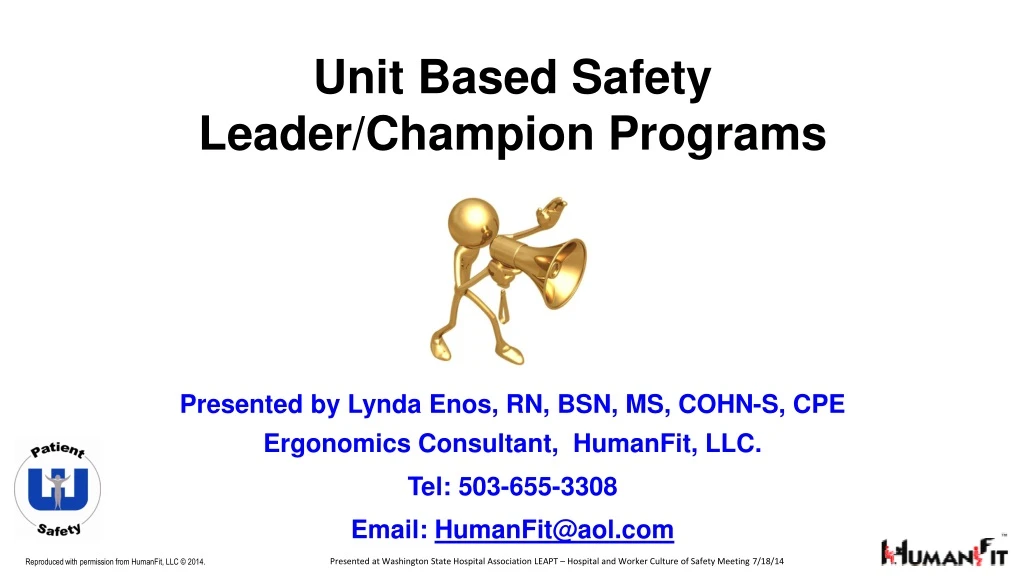 unit based safety leader champion programs