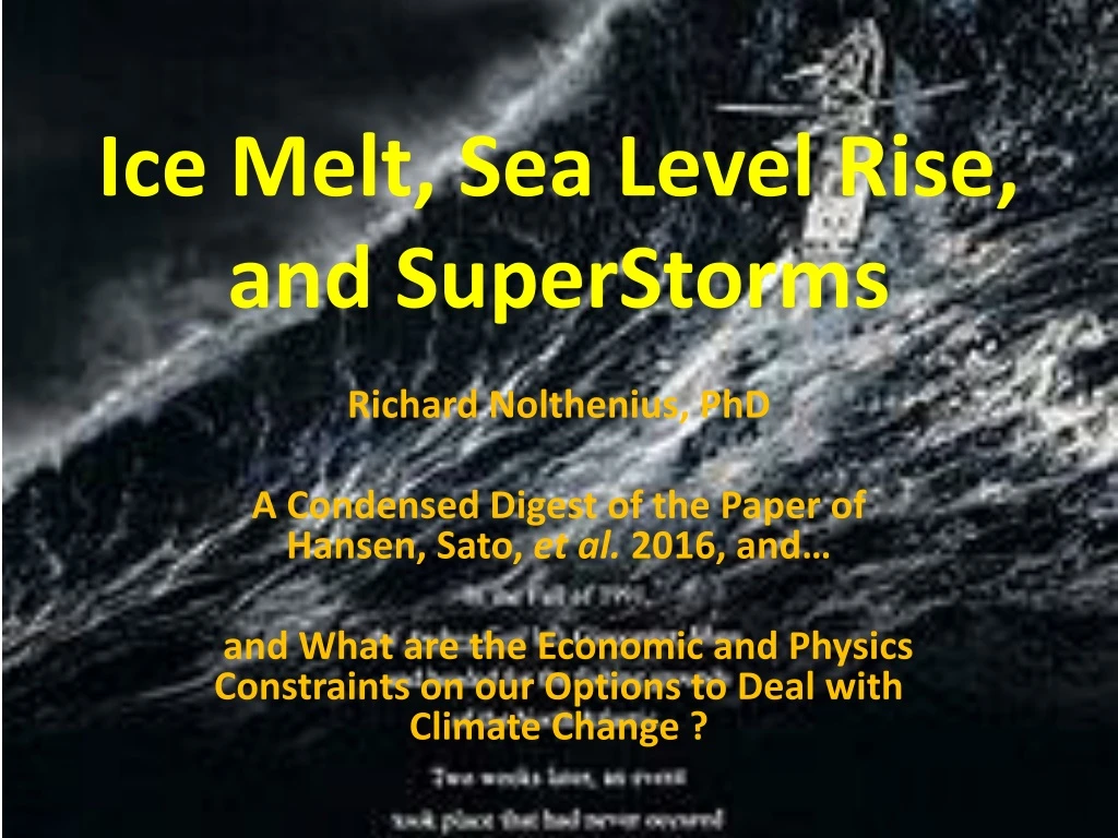 ice melt sea level rise and superstorms