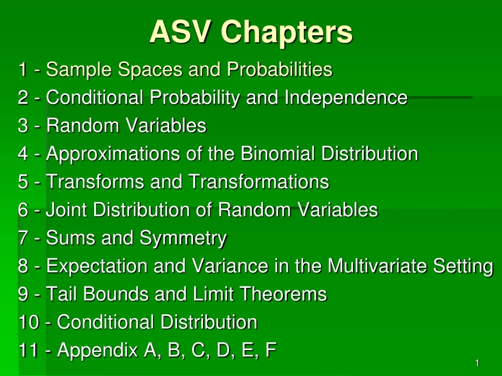 asv chapter s