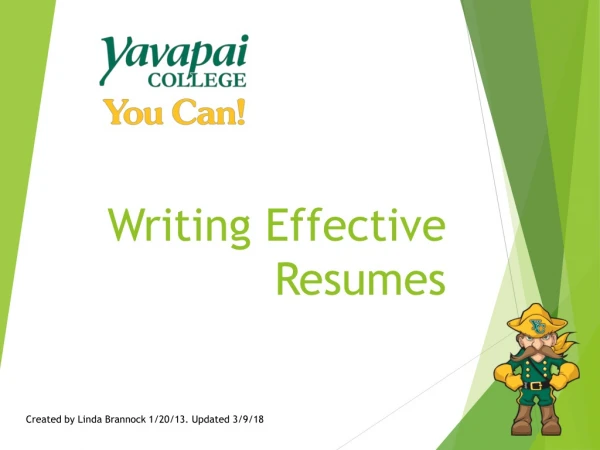 Writing Effective Resumes