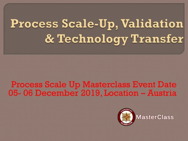 process scale up training