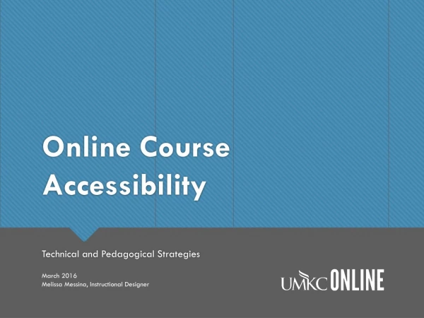 Online Course Accessibility