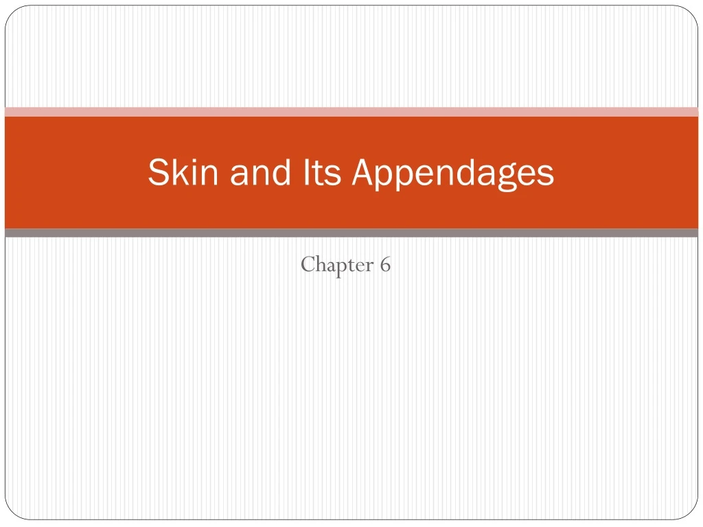 skin and its appendages