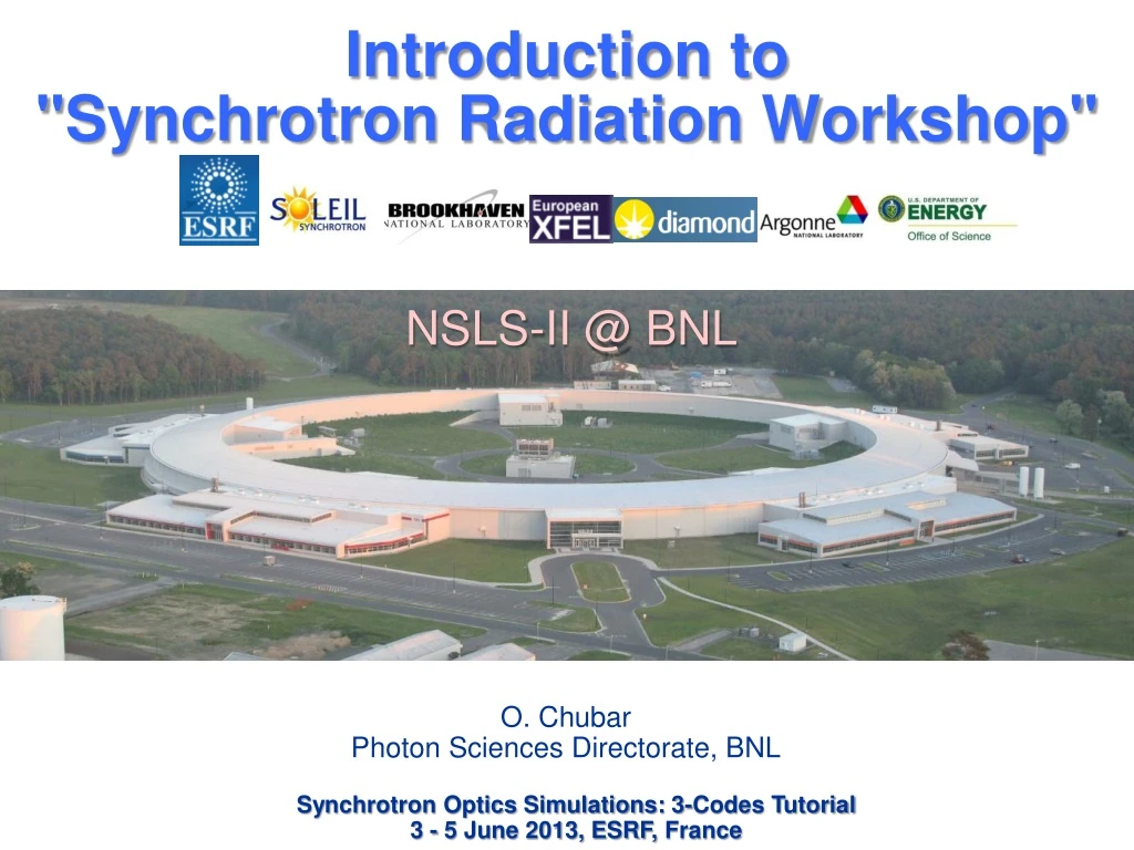 introduction to synchrotron radiation workshop