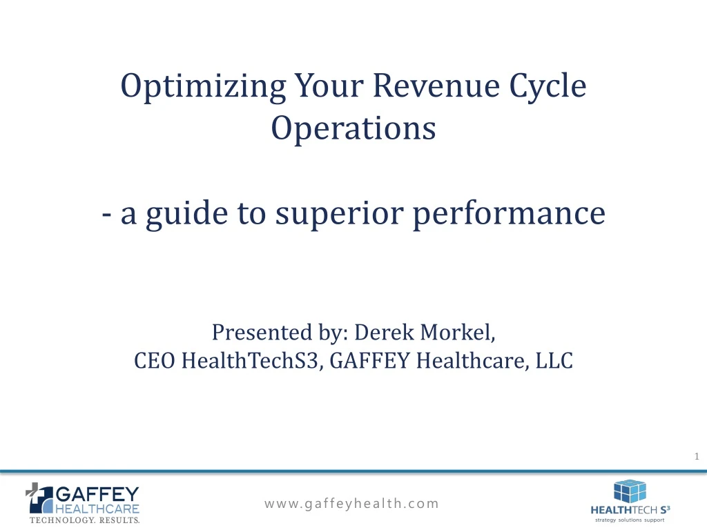 optimizing your revenue cycle operations a guide