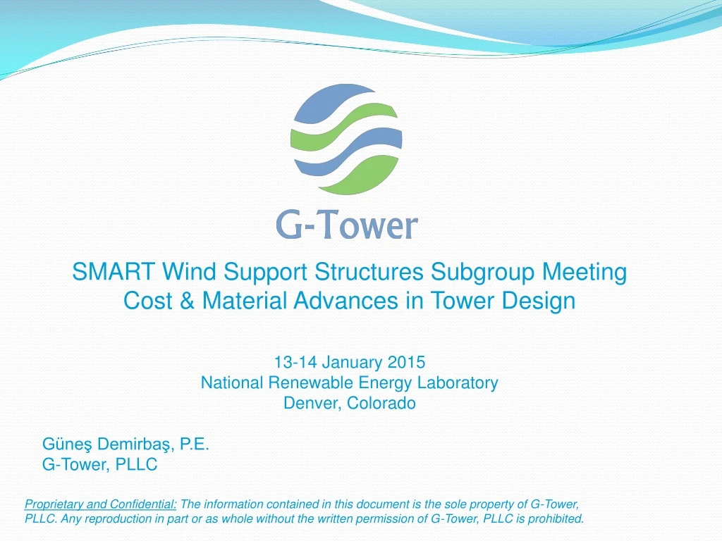 smart wind support structures subgroup meeting