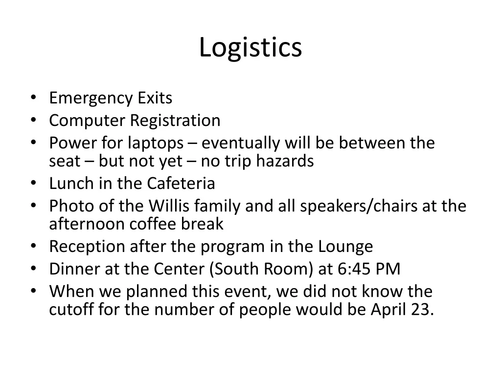 logistics