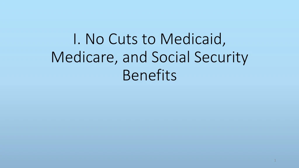 i no cuts to medicaid medicare and social security benefits
