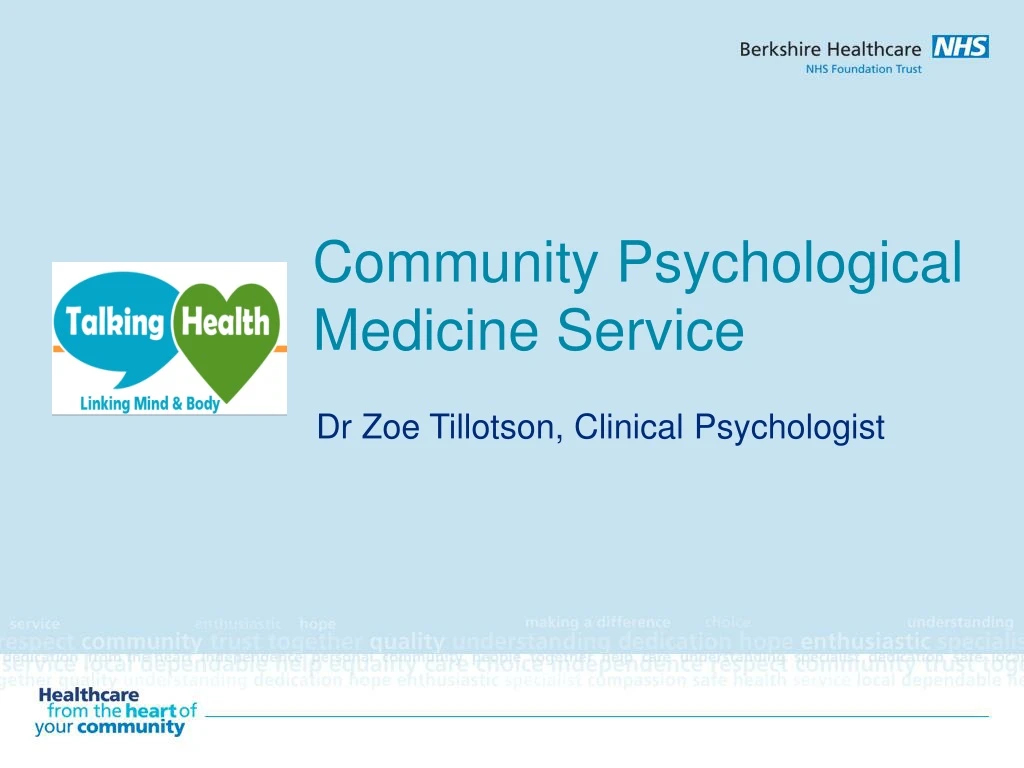 community psychological medicine service