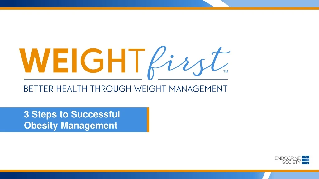 3 steps to successful obesity management