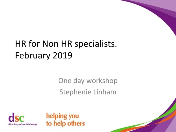 HR for Non HR specialists. February 2019