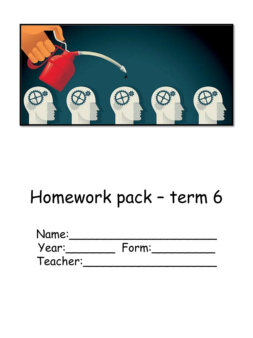 homework pack term 6 name year form teacher