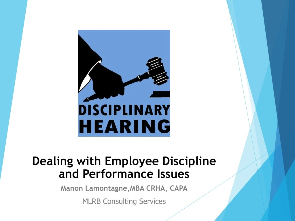 dealing with employee discipline and performance issues
