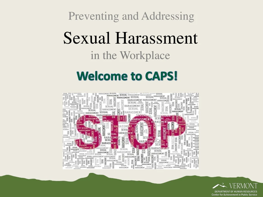 sexual harassment in the workplace