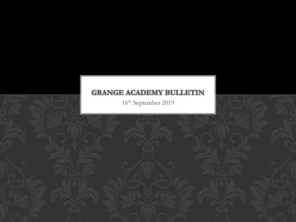 Grange Academy Bulletin