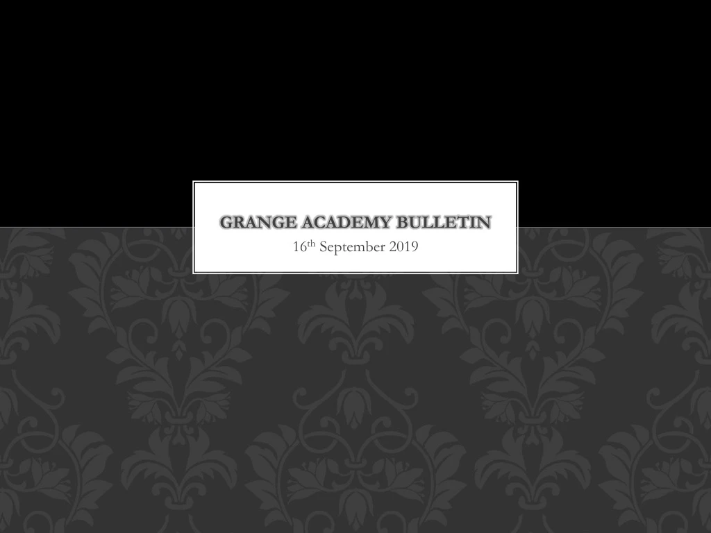 grange academy bulletin