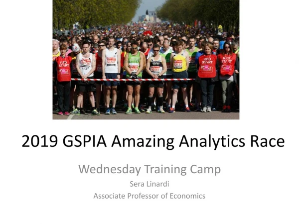 2019 GSPIA Amazing Analytics Race