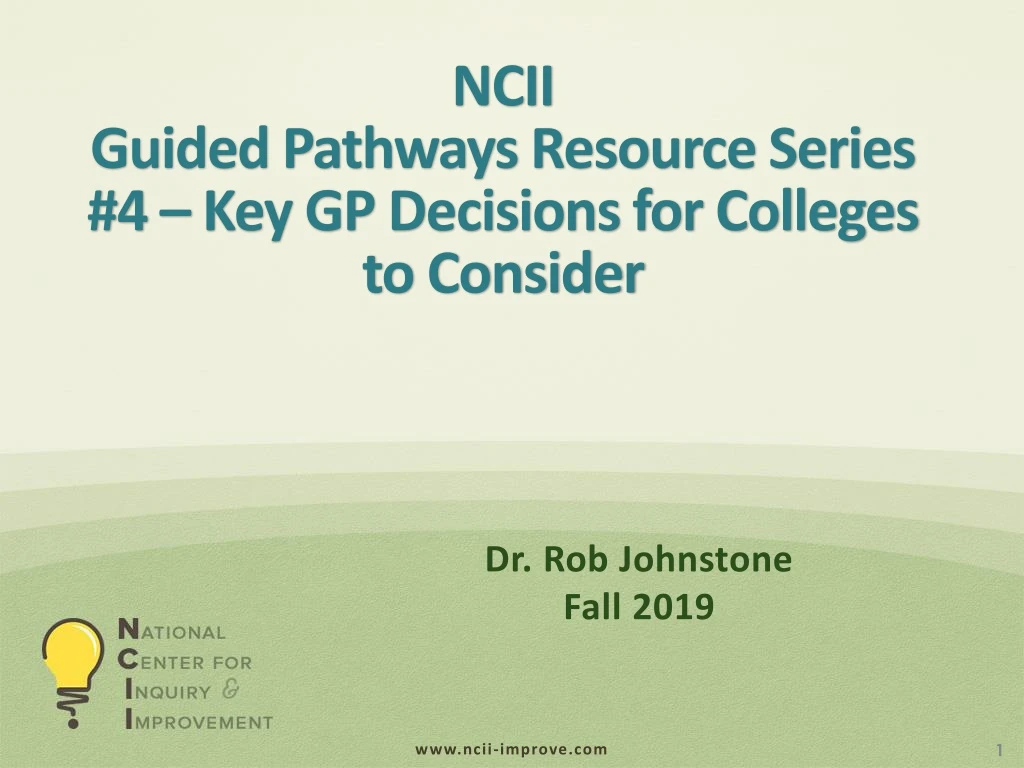 ncii guided pathways resource series 4 key gp decisions for colleges to consider