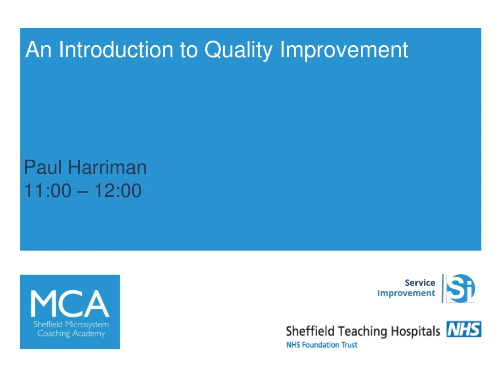 an introduction to quality improvement