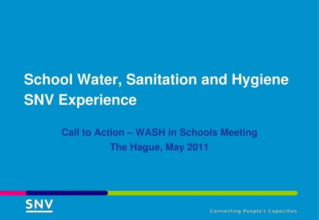 school water sanitation and hygiene snv experience