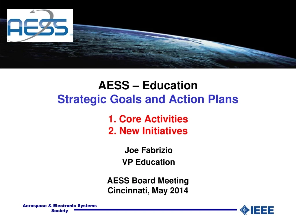 aess education strategic goals and action plans