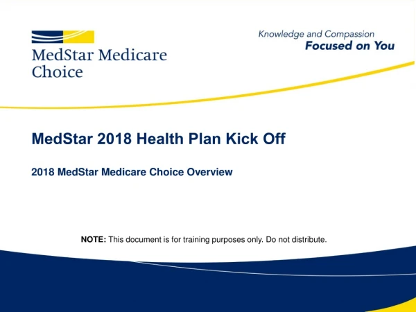 MedStar 2018 Health Plan Kick Off