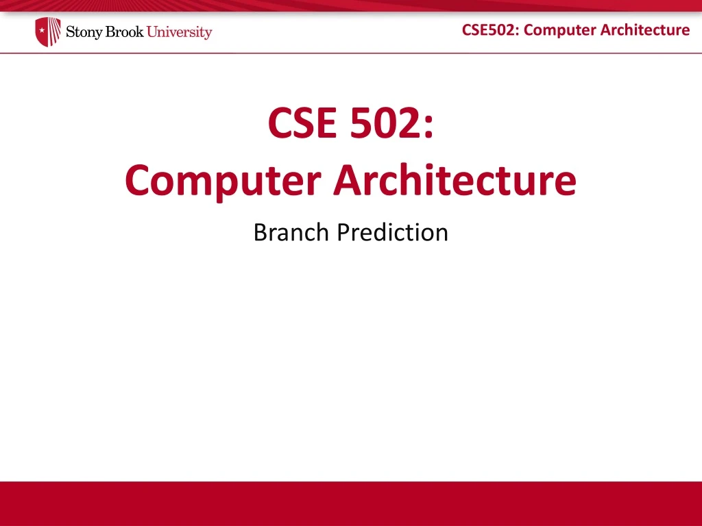 cse 502 computer architecture