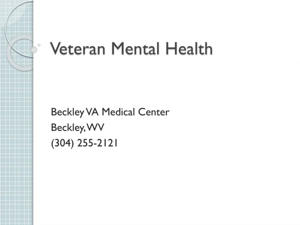 Veteran Mental Health