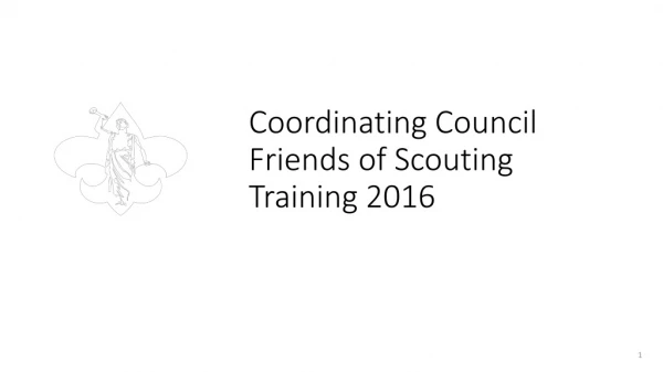Coordinating Council Friends of Scouting Training 2016