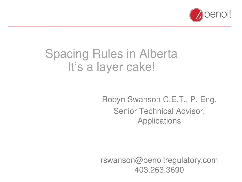 spacing rules in alberta it s a layer cake