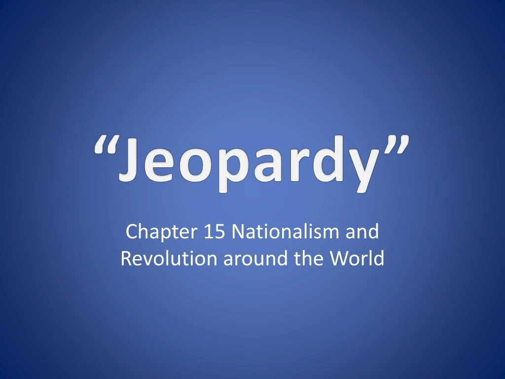 jeopardy