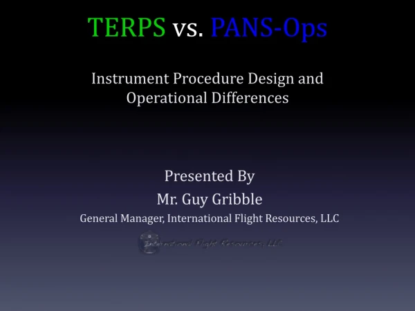TERPS vs. PANS-Ops
