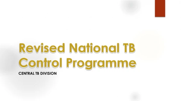 Revised National TB Control Programme