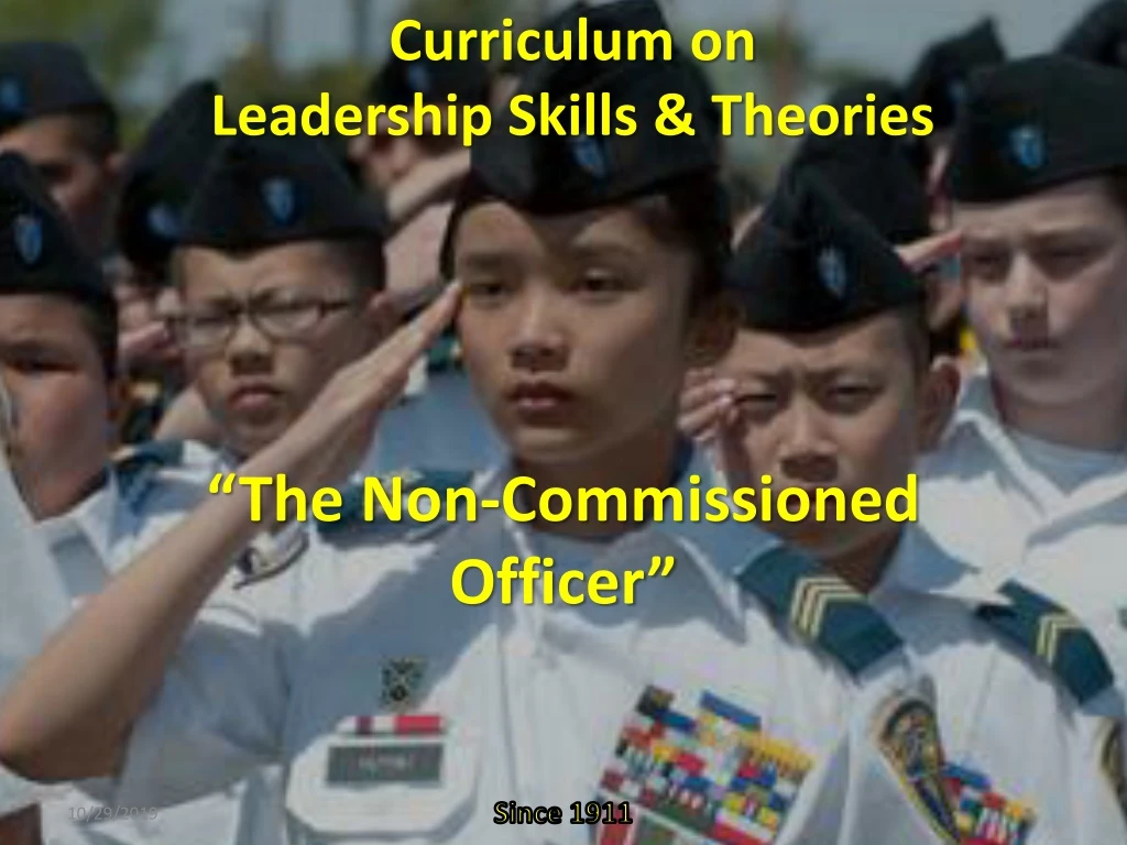 california cadet corps curriculum on leadership skills theories