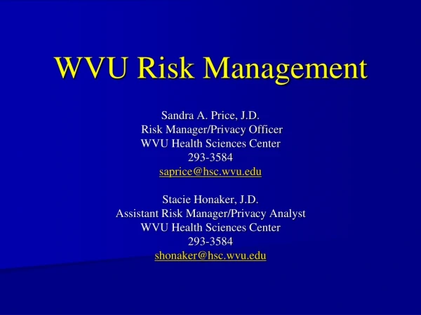 WVU Risk Management