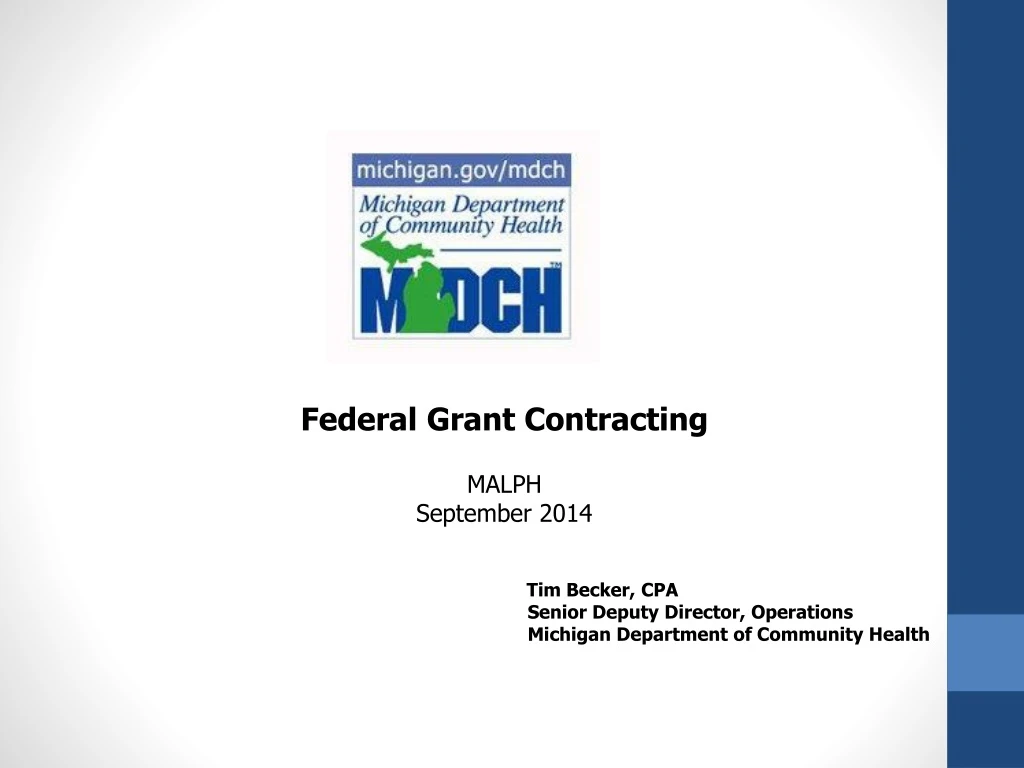 federal grant contracting malph september 2014